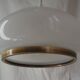 White opaline suspension and aged brass rim