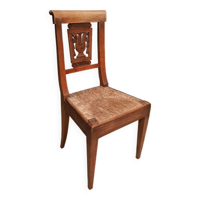Chaise paillee dix neuvième siecle