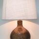 Lamp foot sandstone pyrity vintage height 31 cm