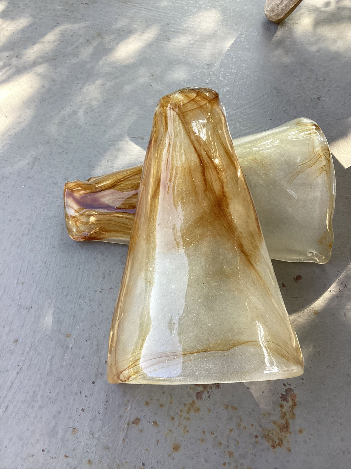2 appliques verre soufflé Murano