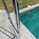 Bauhaus style bookcase with modular wall shelf, glass and chrome