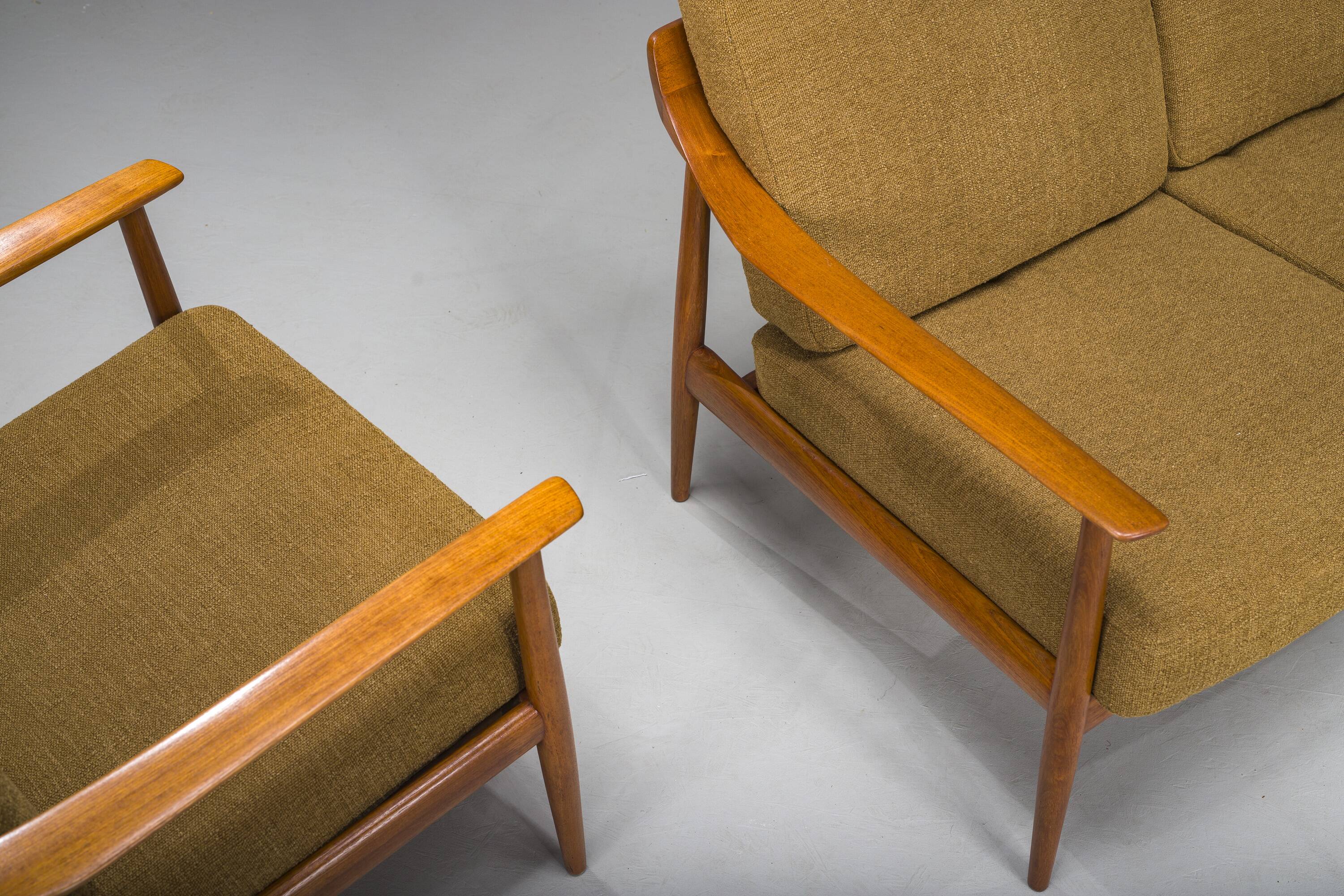 Mid-Century Lounge Chairs and 3-Seater Sofa by Walter Knoll Antimott, 1960