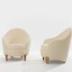 Garouste & Bonetti Koala armchairs in bronze and alpaca 1995