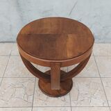 Art Deco pedestal table walnut side table