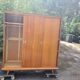 Wooden wardrobe / wardrobe feet compass / 60s