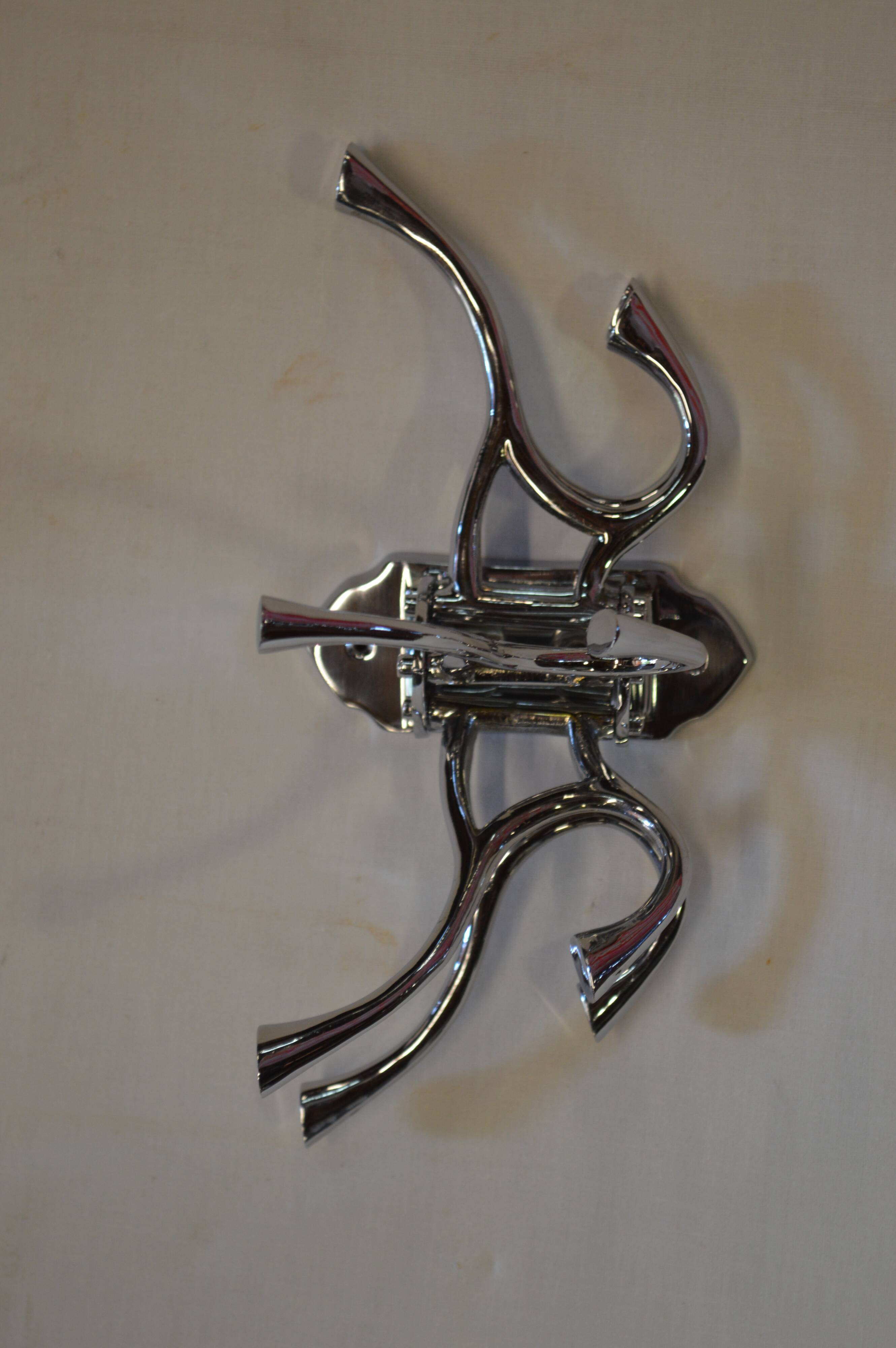 Chrome iron circular coat holder