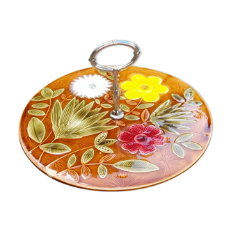 Servant / Cheese dish or earthenware cakes Sarreguemines vintage