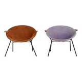 Pair of “Balloon” chairs by Hans Olsen for Lea  Design (Denmark, 1950s).