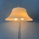 Vintage Space Age floor lamp with white plexiglass UFO shade.