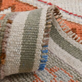 3x11 geometric oushak runner rug,97x348cm