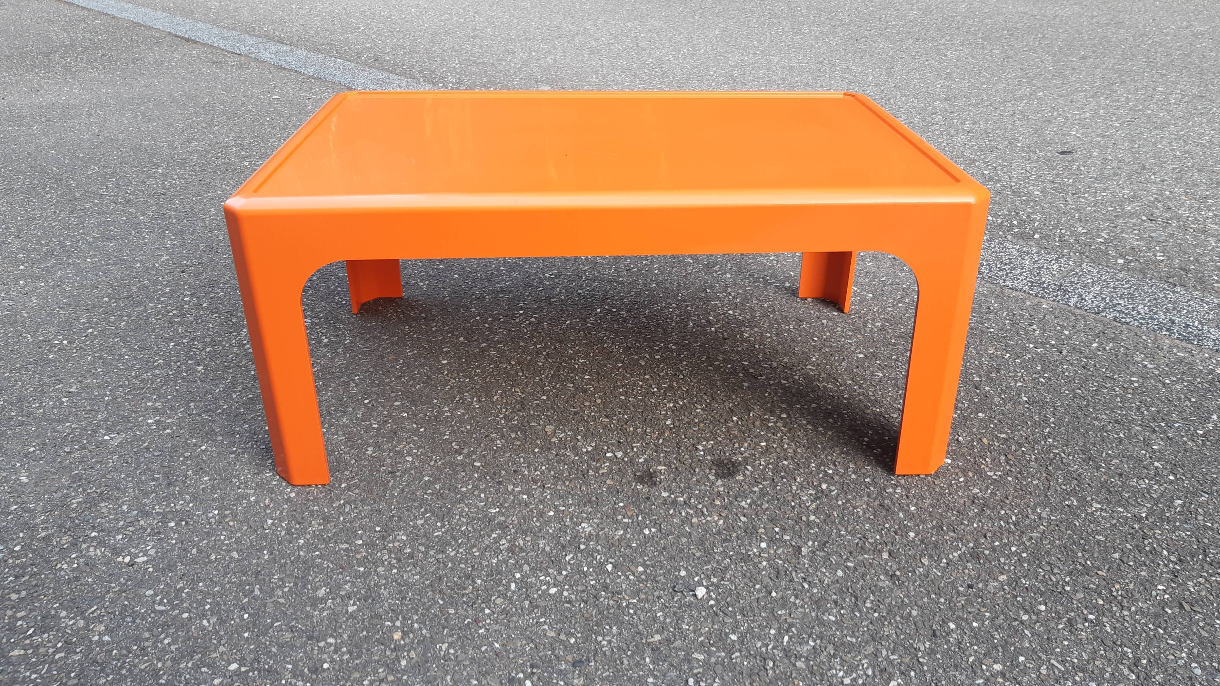 Orange vintage coffee table