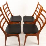 Vintage Danish Teak High-Back Dining Chairs by Korup Stolefabrik, 1960s, Set of 4