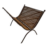 Foldable metal and wicker rattan magazine door
