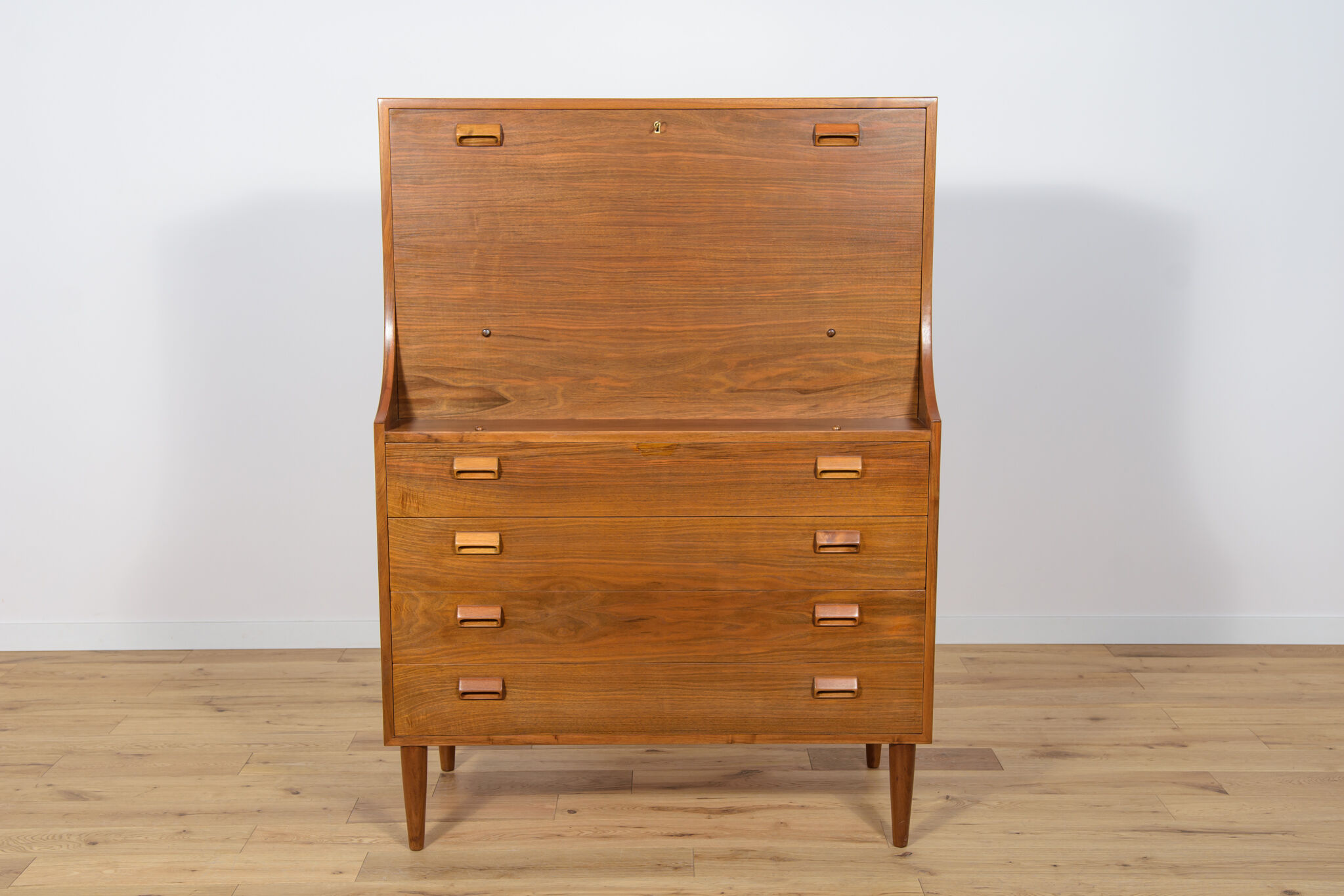 Mid-Century Danish Walnut Secretary by Borge Mogensen for Soborg Mobler, 1960s
