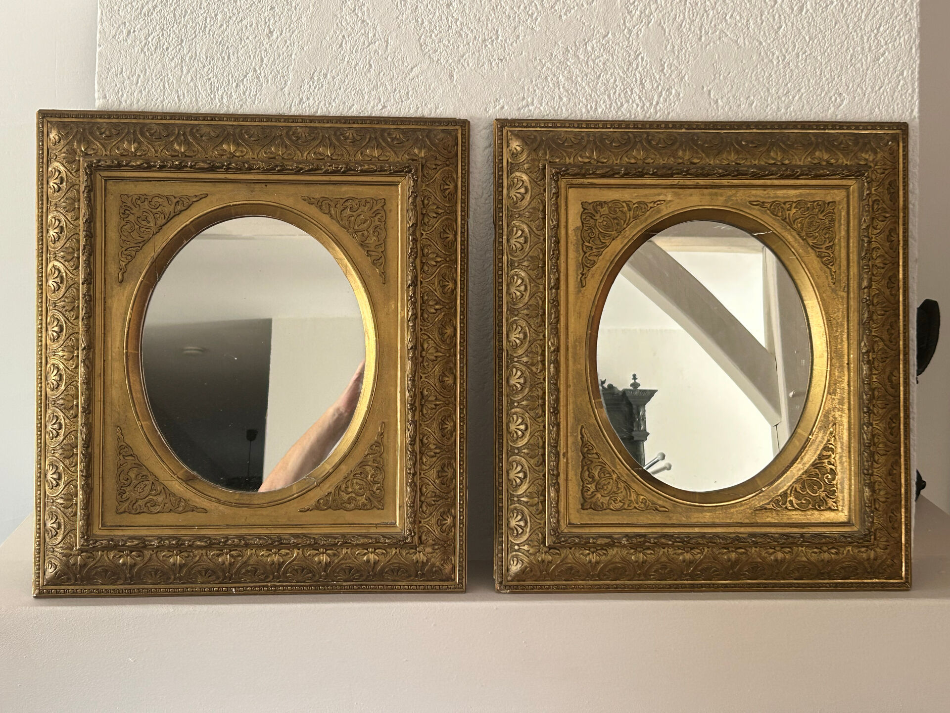 Pair of antique mirrors - 19th century