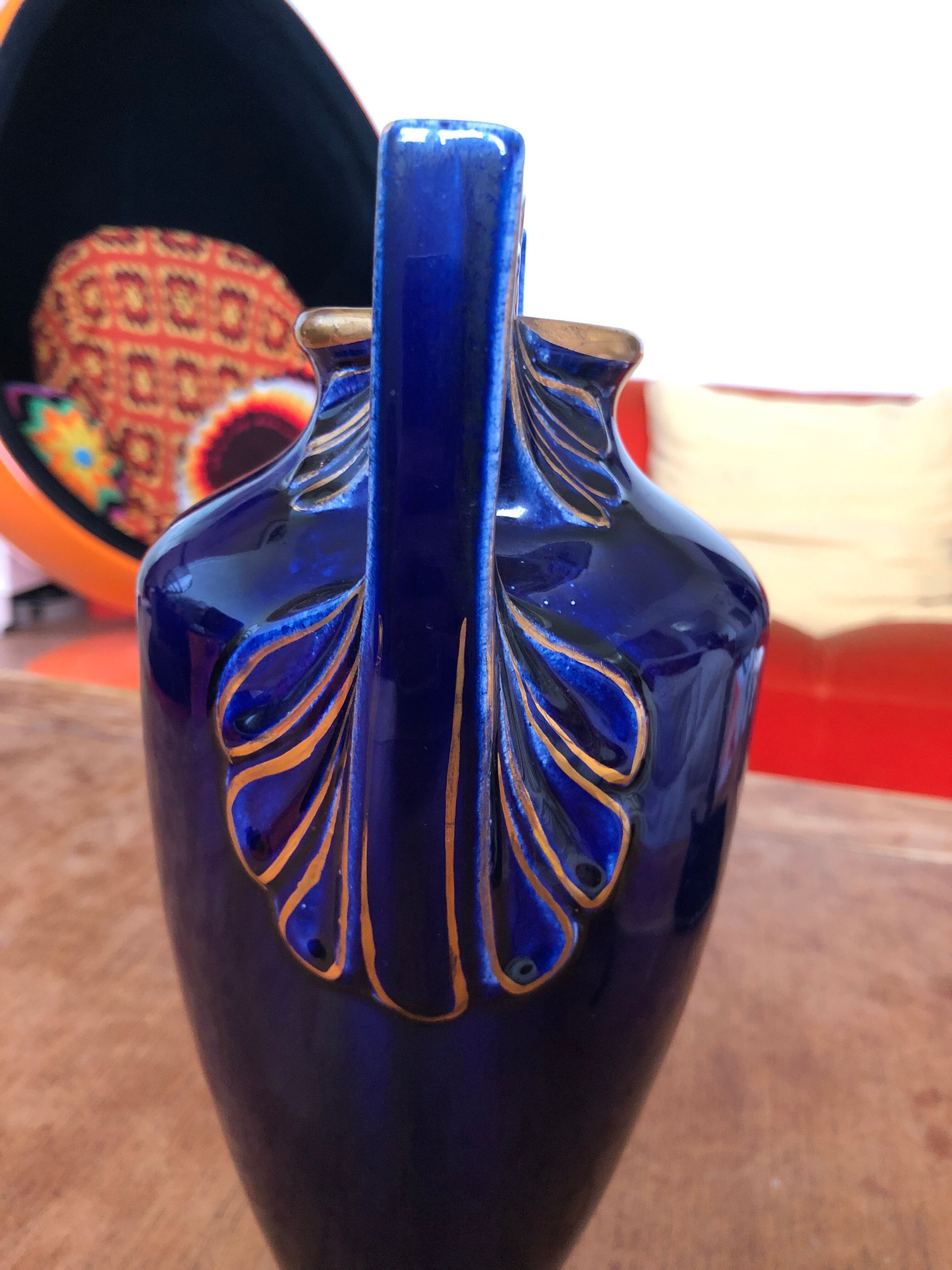 Art deco vase faience of vierzon louis gueule