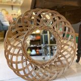 Rattan sun mirror