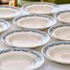 9 assiettes anciennes Longchamp terre de fer bleue "Marcel"