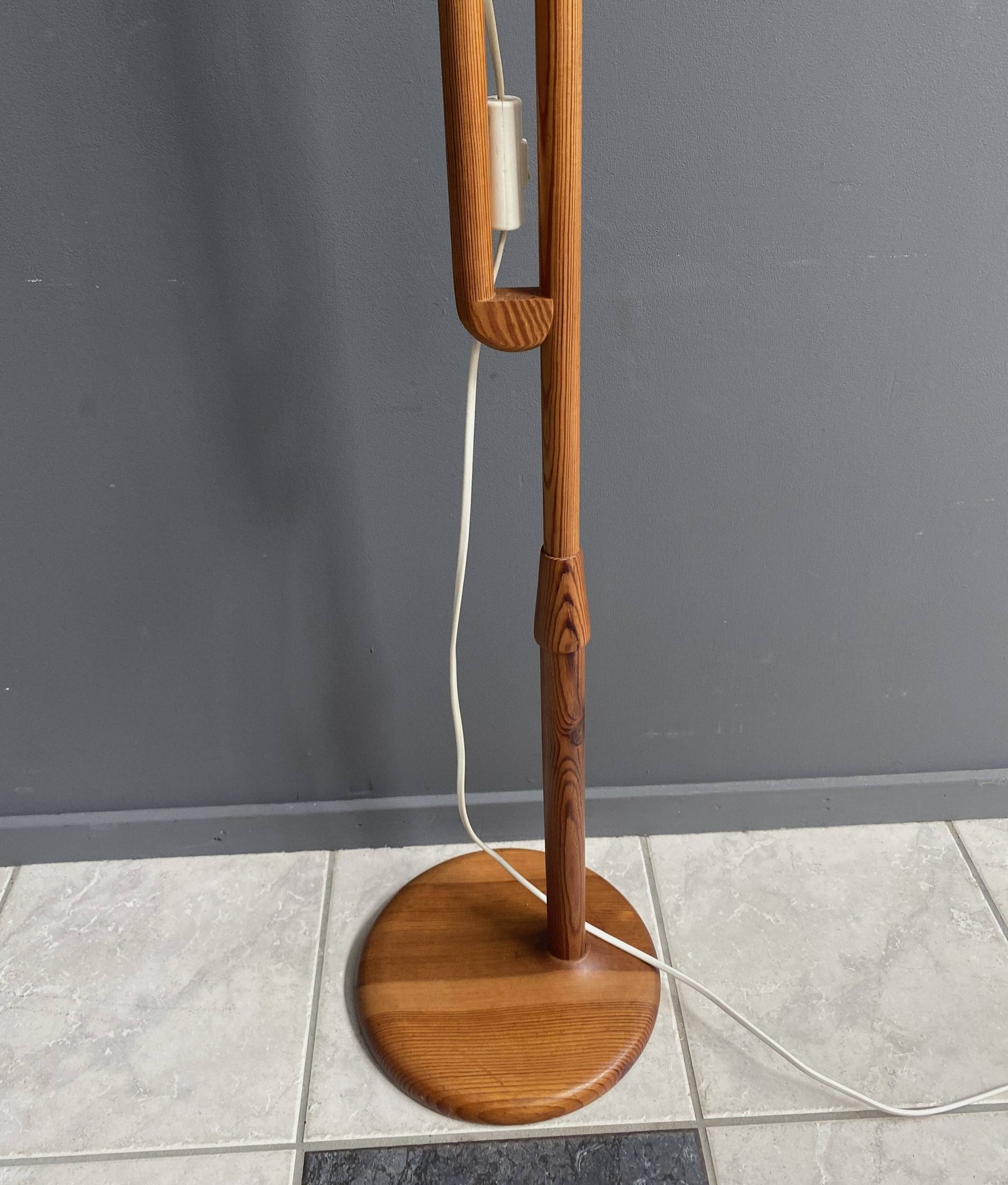 Hans agne Jakobsson wood floor lamp 1960s