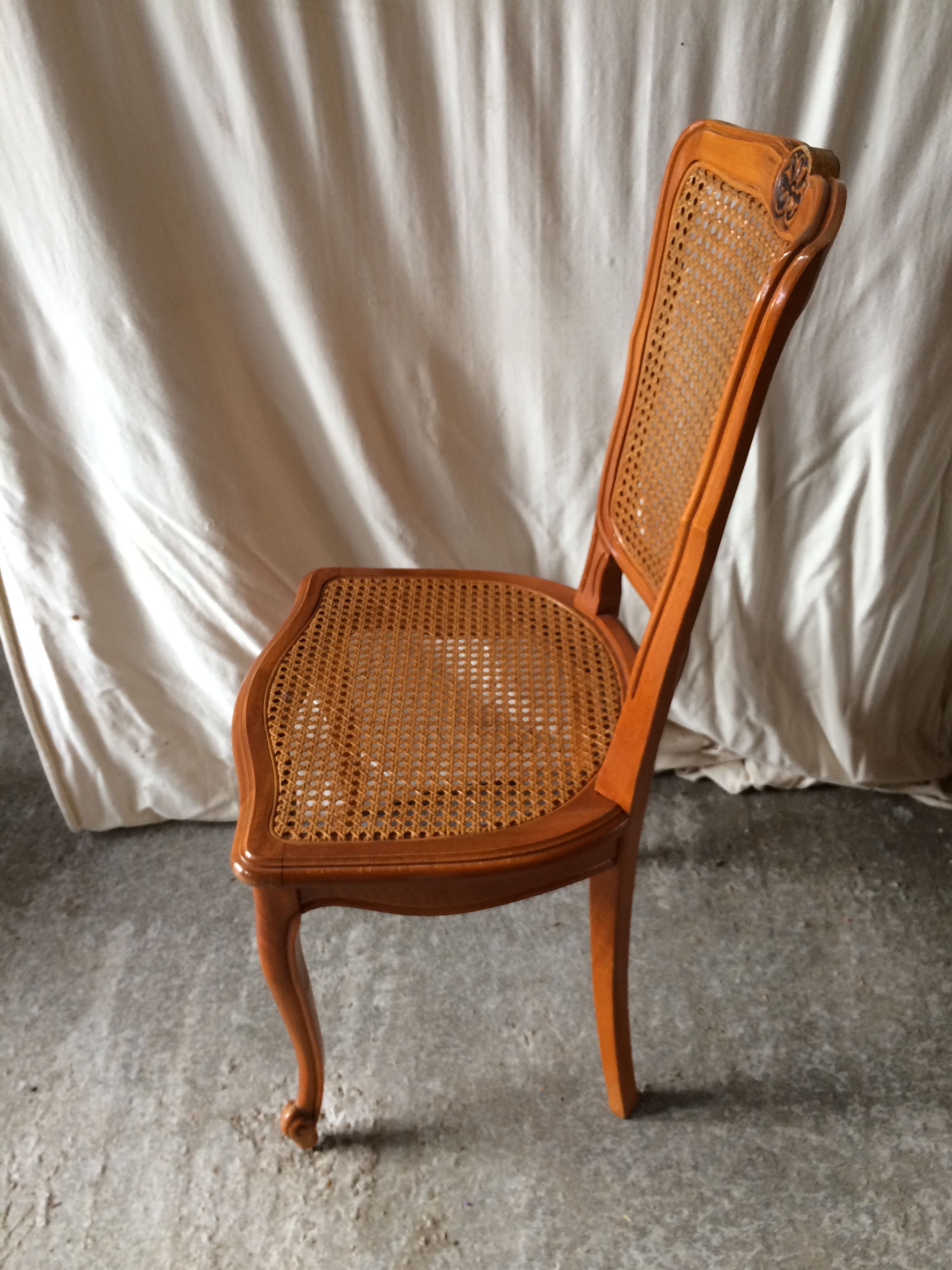 Series of 8 Chairs Style LOUIS XV Wood - Assise - Vintage Cannés File