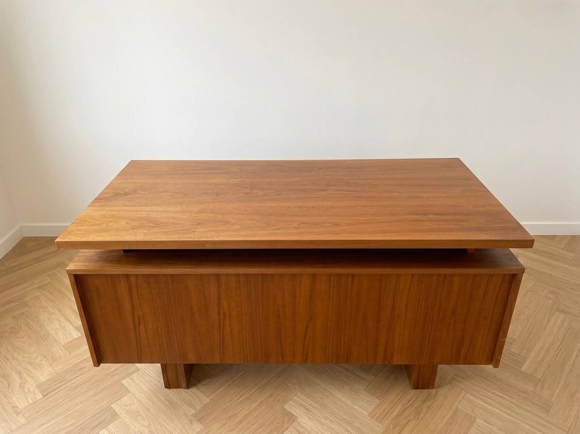 Vintage Scandinavian wooden executive desk