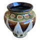 Vintage Polychrome Glazed Stoneware Vase #D961