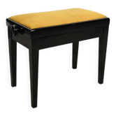 Banquette de Piano Réglable, en Bois laqué Noir – 1970