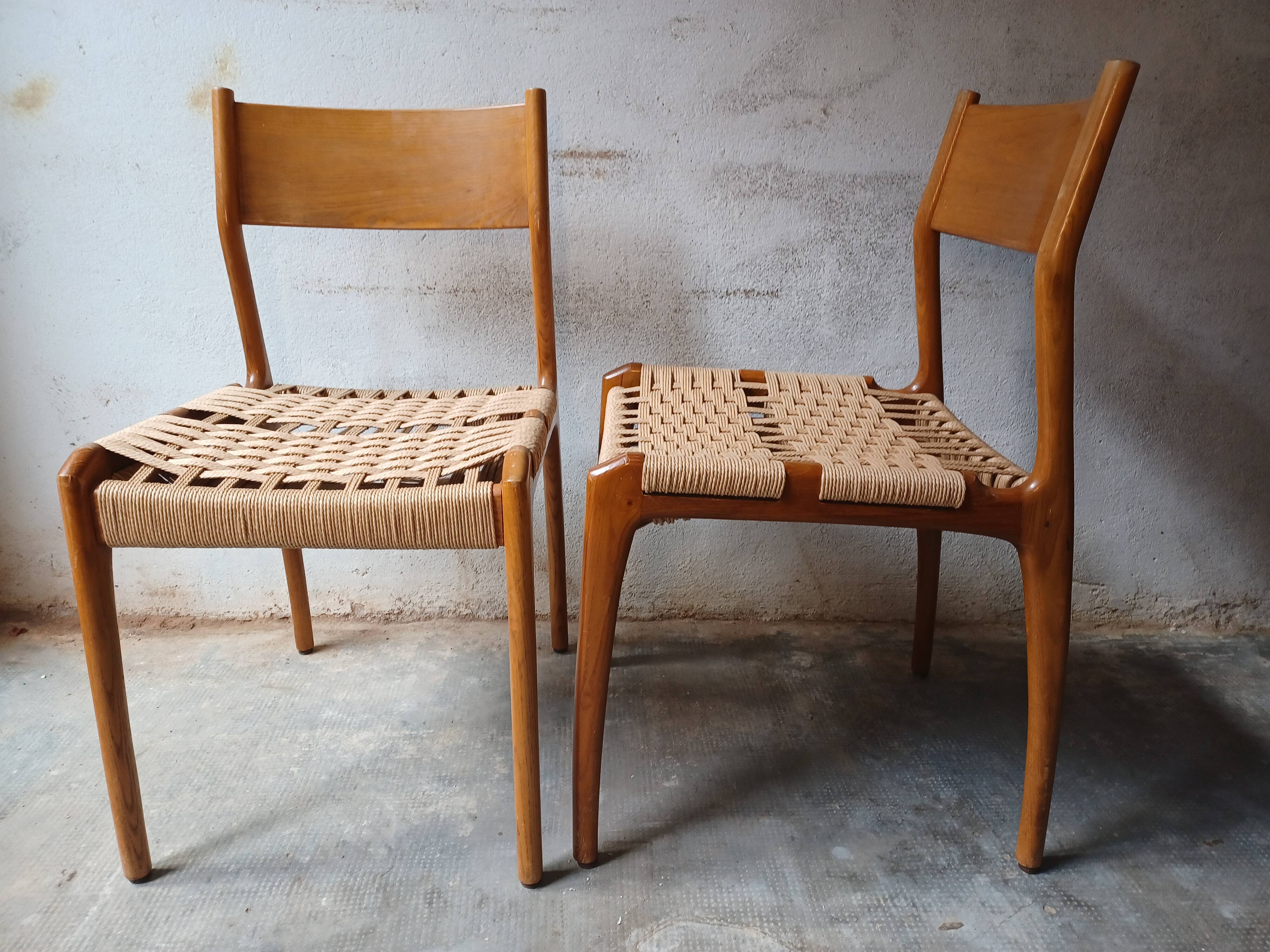 Pair of chairs , Consorzio Sedie Friuli , 1960