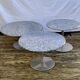Trio de tables basses en granit et acier inoxydable