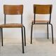 Dutch-designed plywood industrial chairs