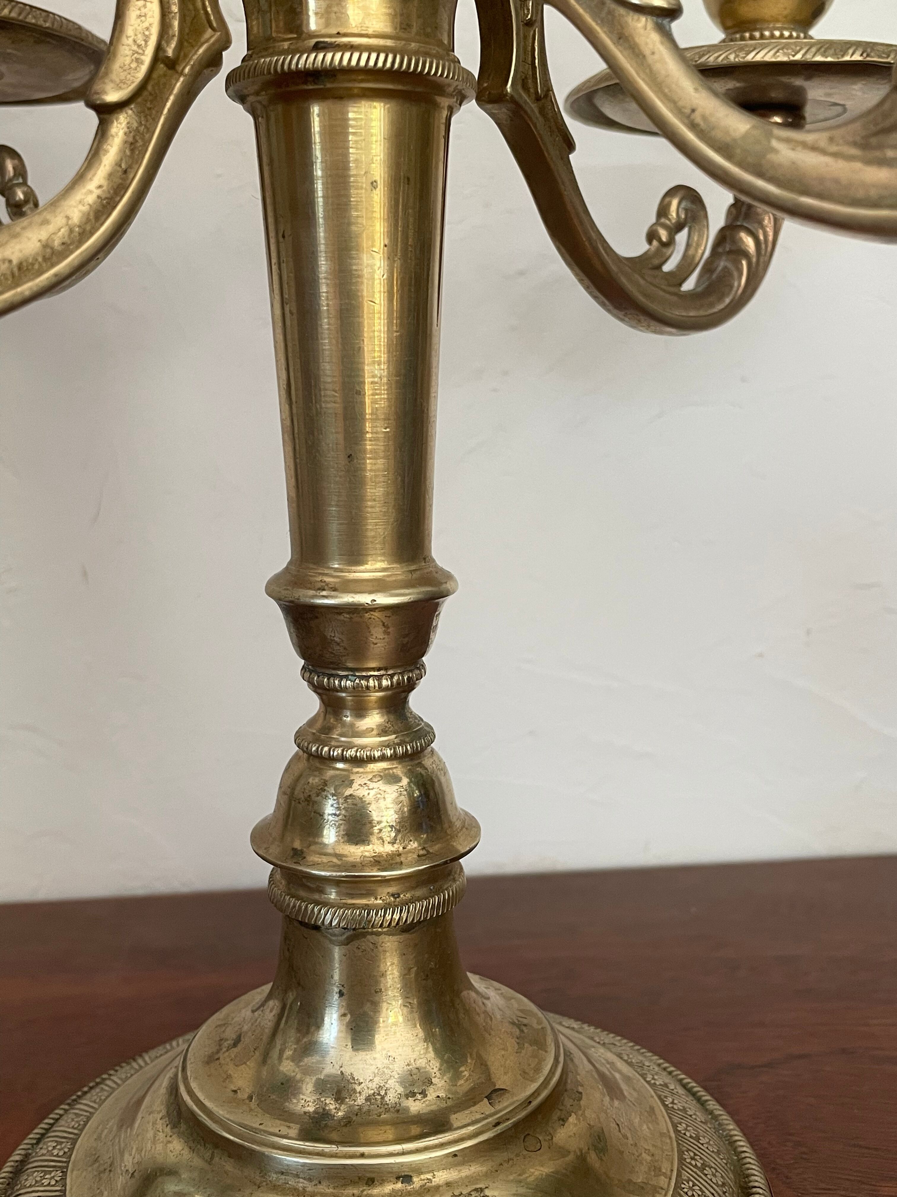 Chandelier in gilded bronze art nouveau