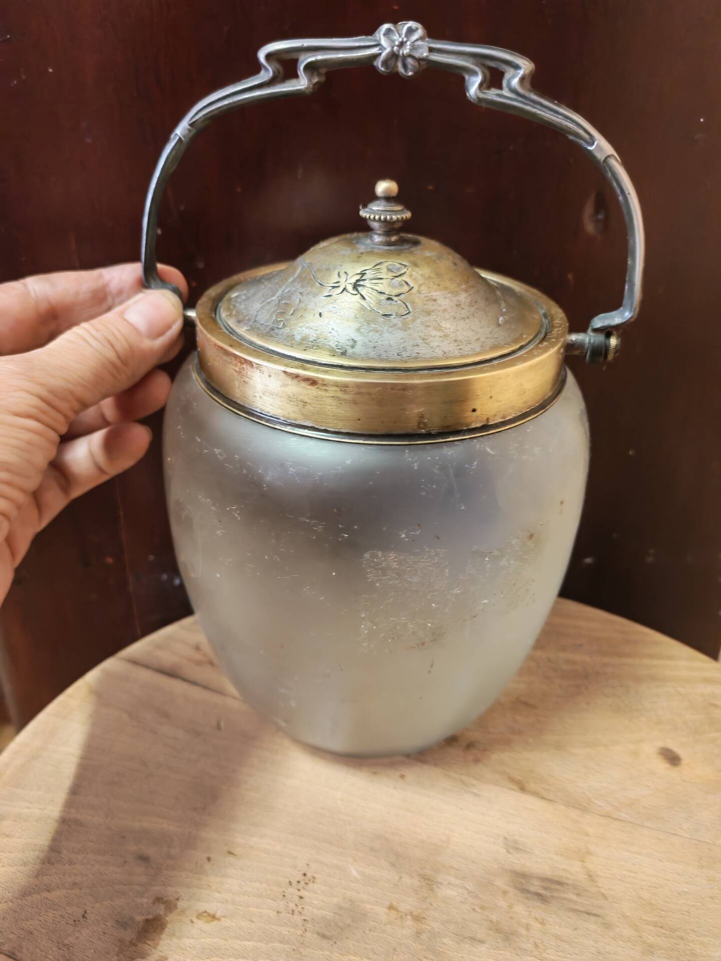 Antique Art Deco biscuit barrel