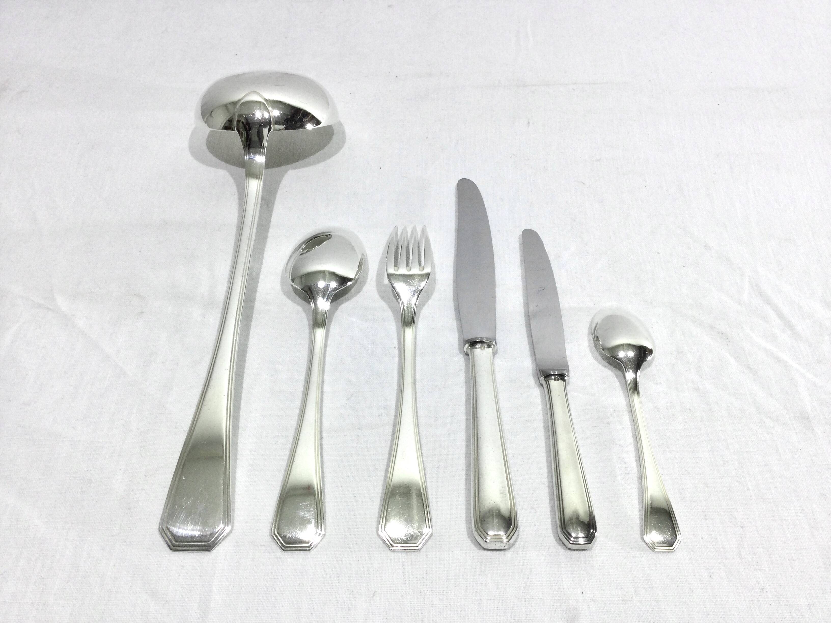 Christofle – 61-piece cutlery set América model