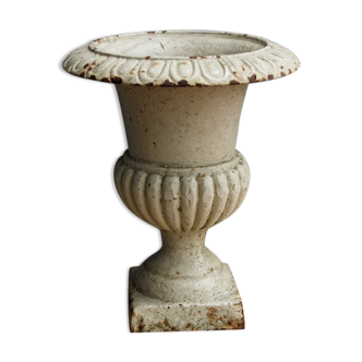 Medici vase in cast iron, celadon green