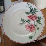 12 assiettes plates anciennes + soupière HBCM
