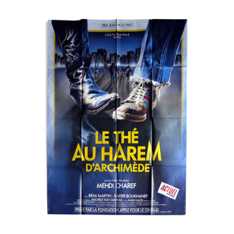 Affiche cinéma originale "Le thé au harem d'Archimède" Mehdi Charef