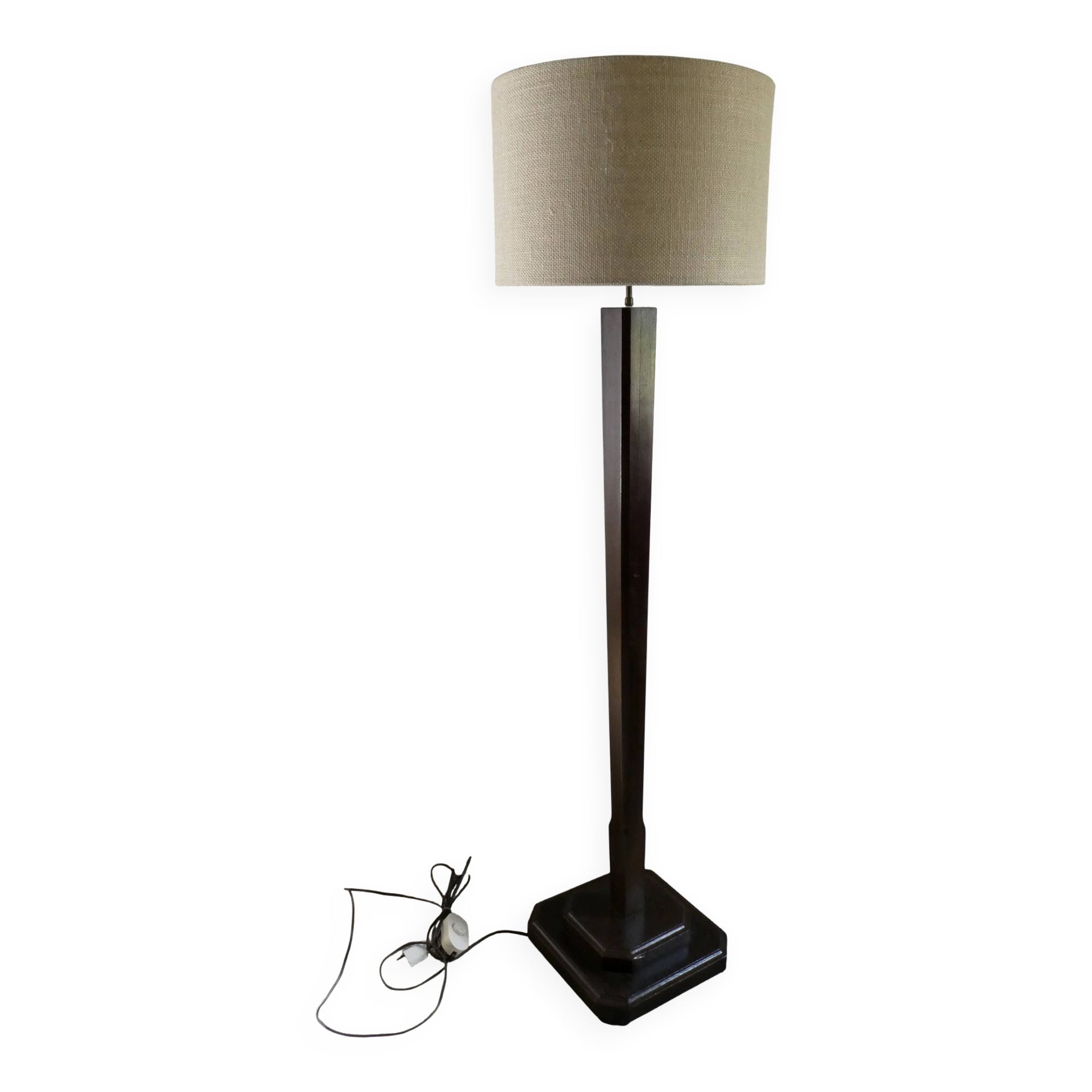 Lampadaire Art Deco en chêne