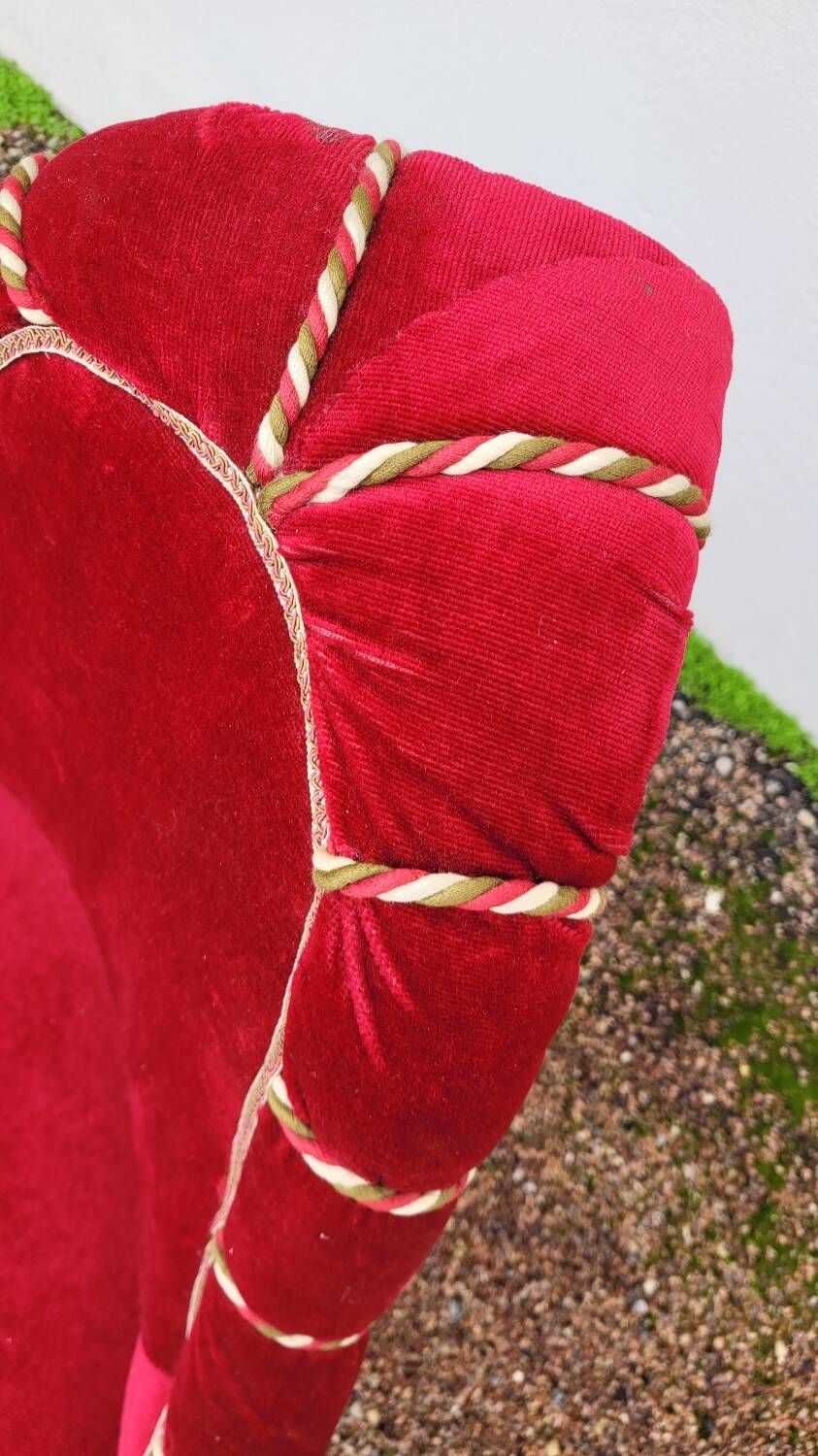 Velvet corner toad armchair, Napoleon III period