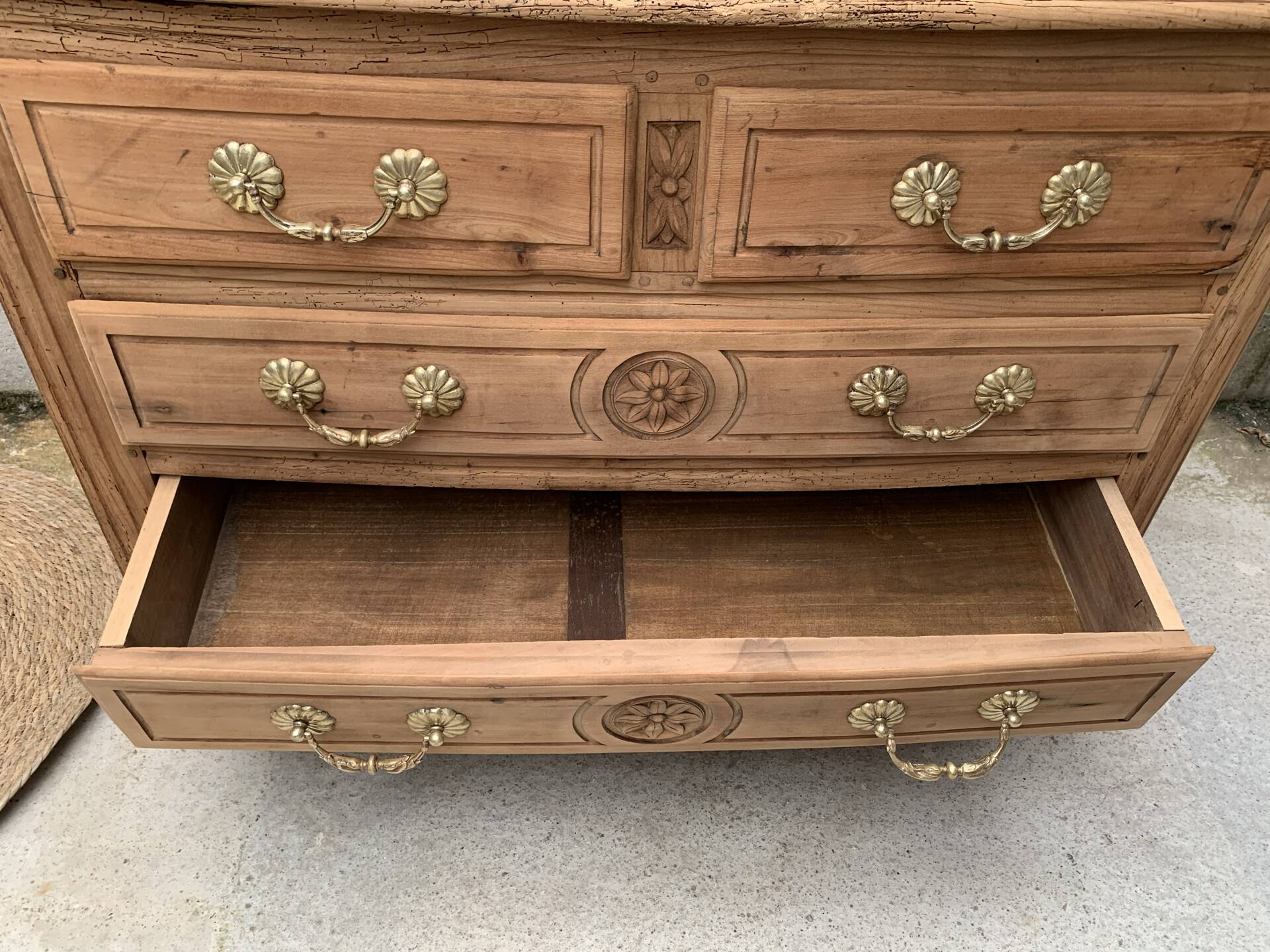 Louis XV solid wood chest of drawers