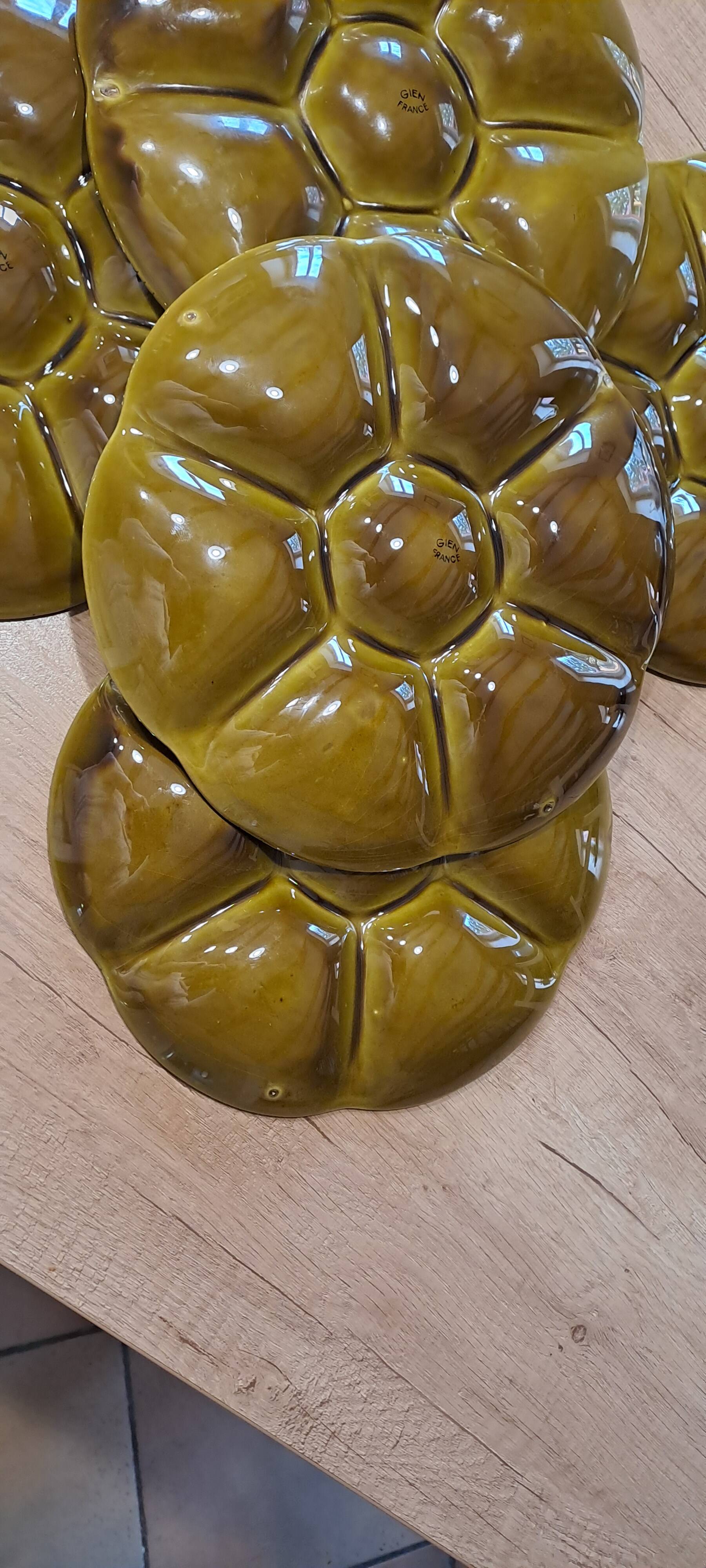 Gien earthenware oyster plates