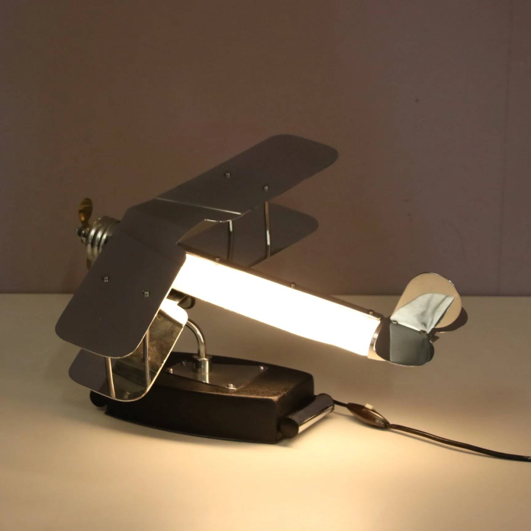 1950s Biplane table lamp from the USA