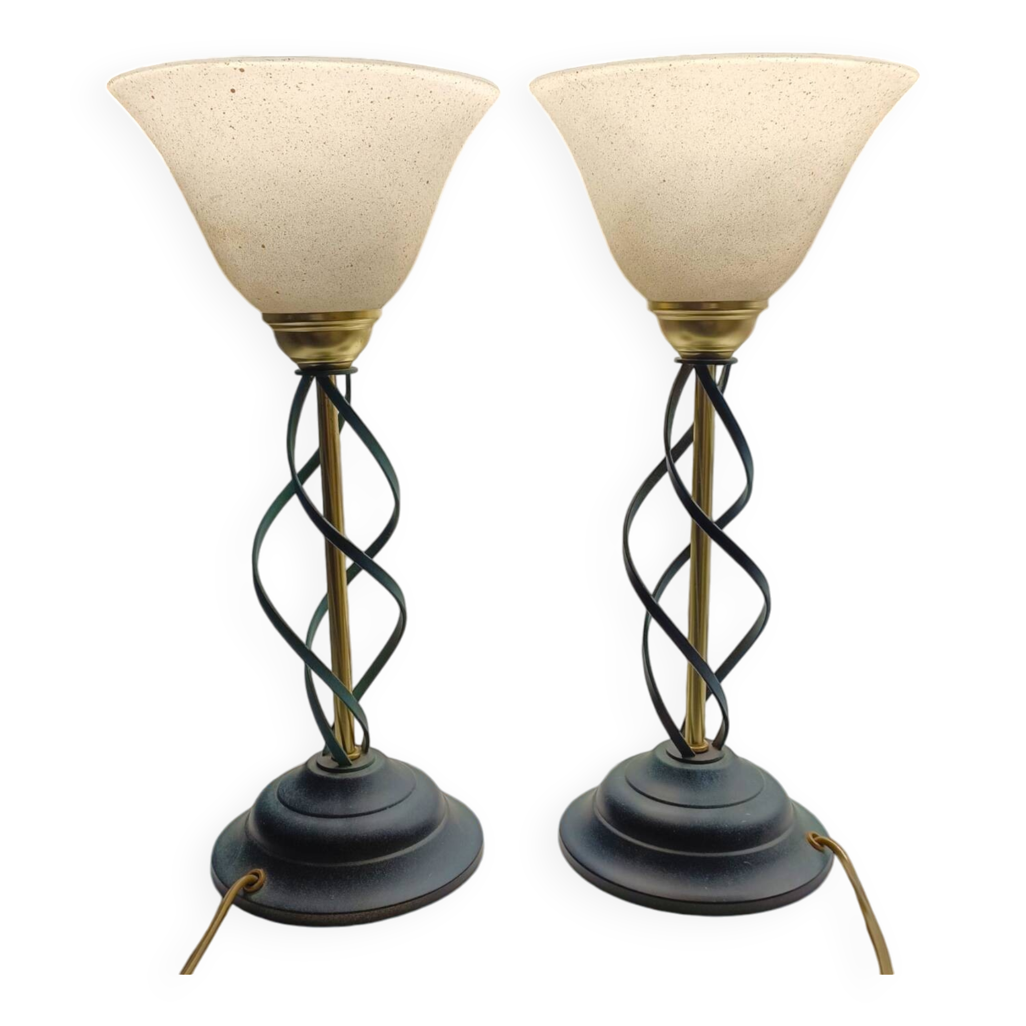 Lampe massive vintage (paire de 2)