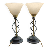 Lampe massive vintage (paire de 2)