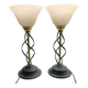 Lampe massive vintage (paire de 2)