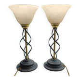 Lampe massive vintage (paire de 2)