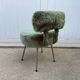 Vintage green shaggy chair from the 1960s.
