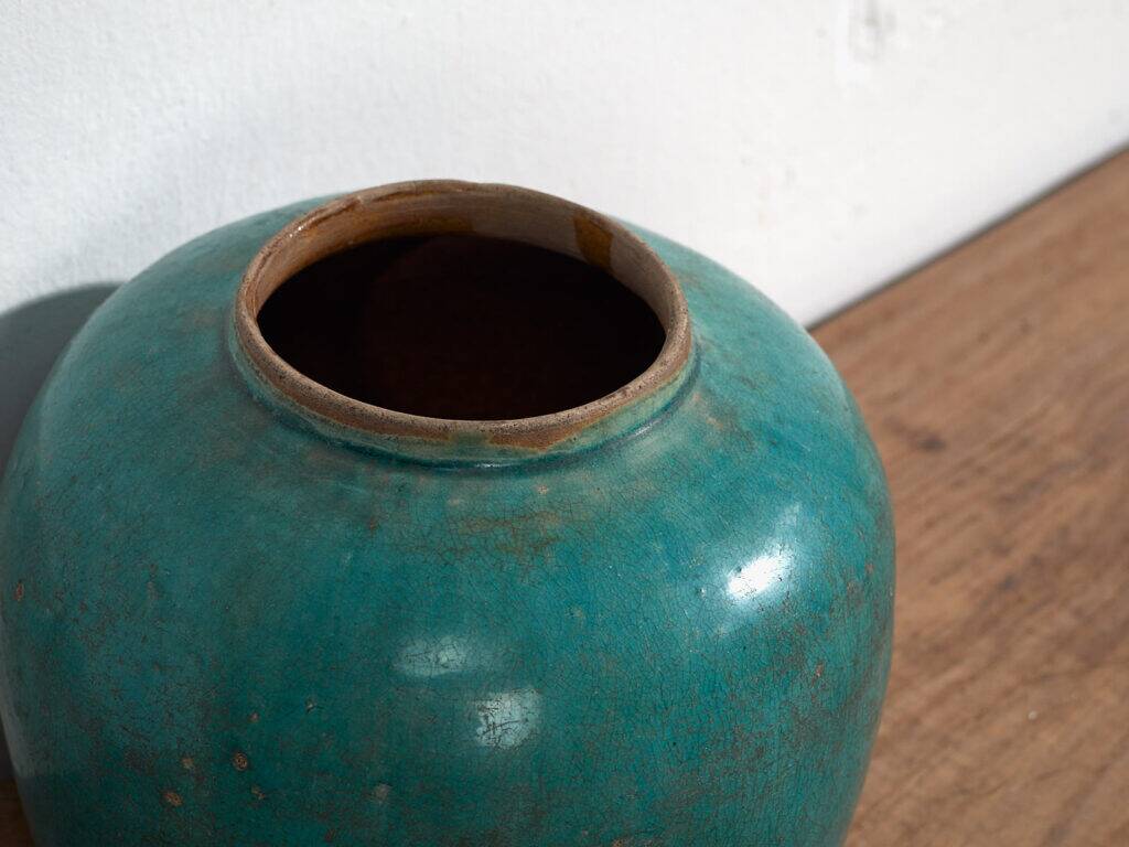 Ancient turquoise green vase (circa 1820) #21