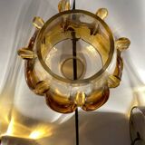 Pair of Murano glass wall sconces, vintage Italian 70s.