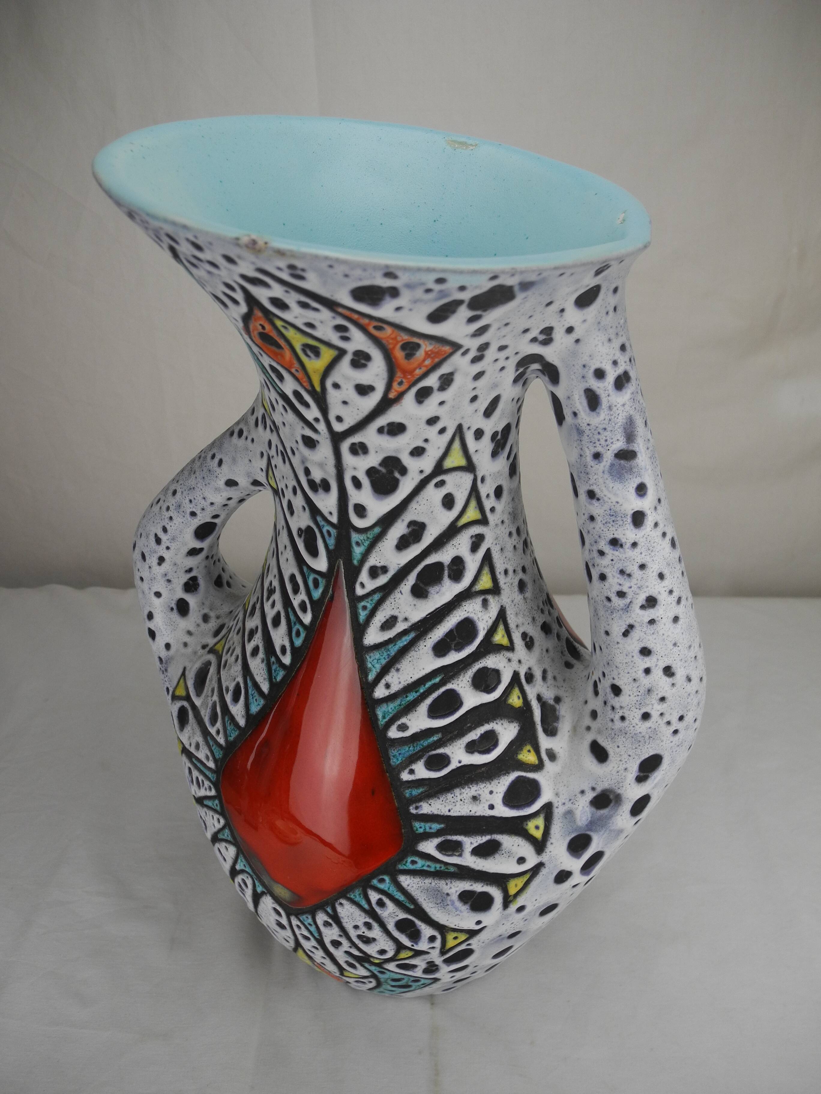 old Vallauris vase Pierre Fromentin vintage decor French vase 50s 60s