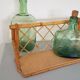 Vintage rattan wall shelf